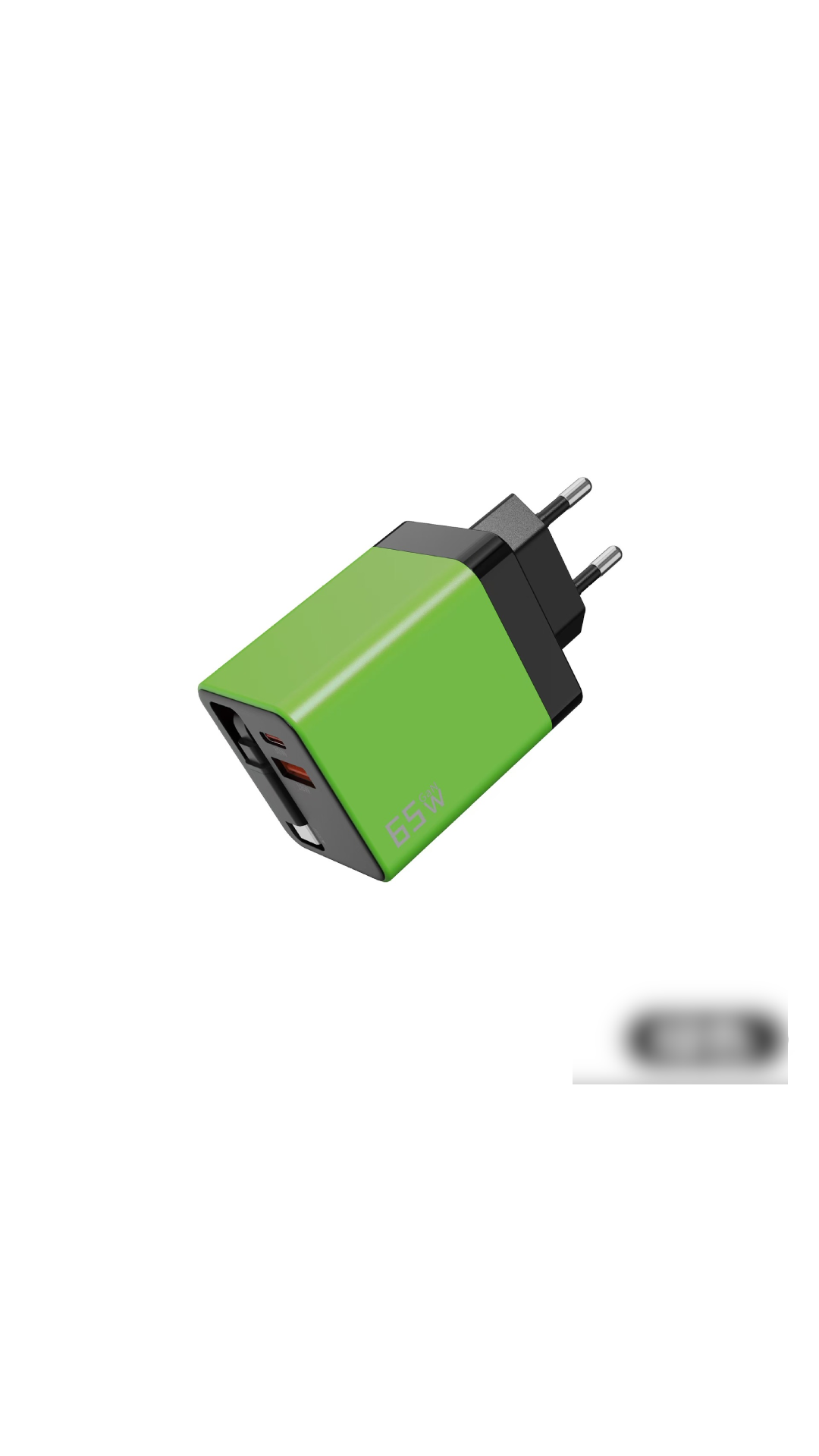 ⚡📱Multiport 65W PD Wall Charger | Built‑in Retractable Type‑C Cable