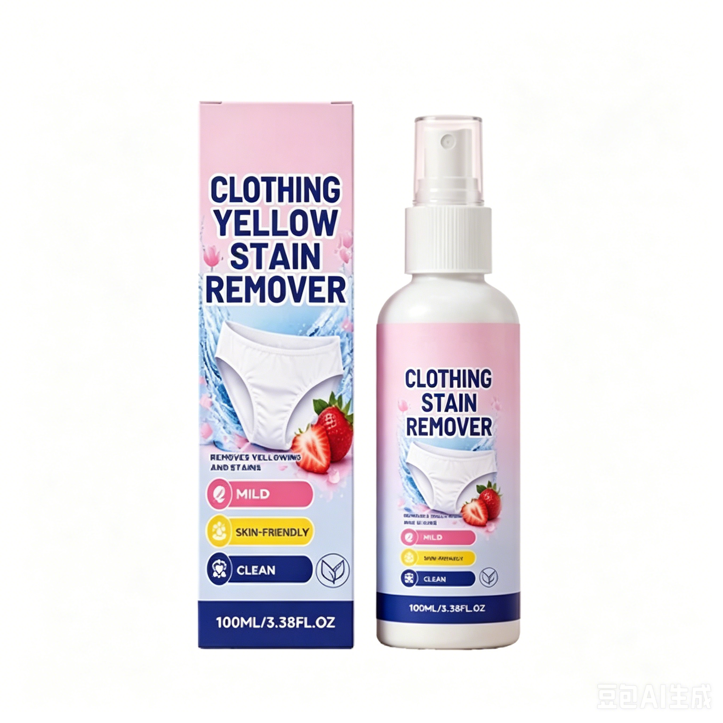 Powerful Fabric Stain Eraser Spray – No Harsh Chemicals, Safe for Sensitive Skin – Eliminates Old, Set-in Stains on Shirts, Pants, Linens