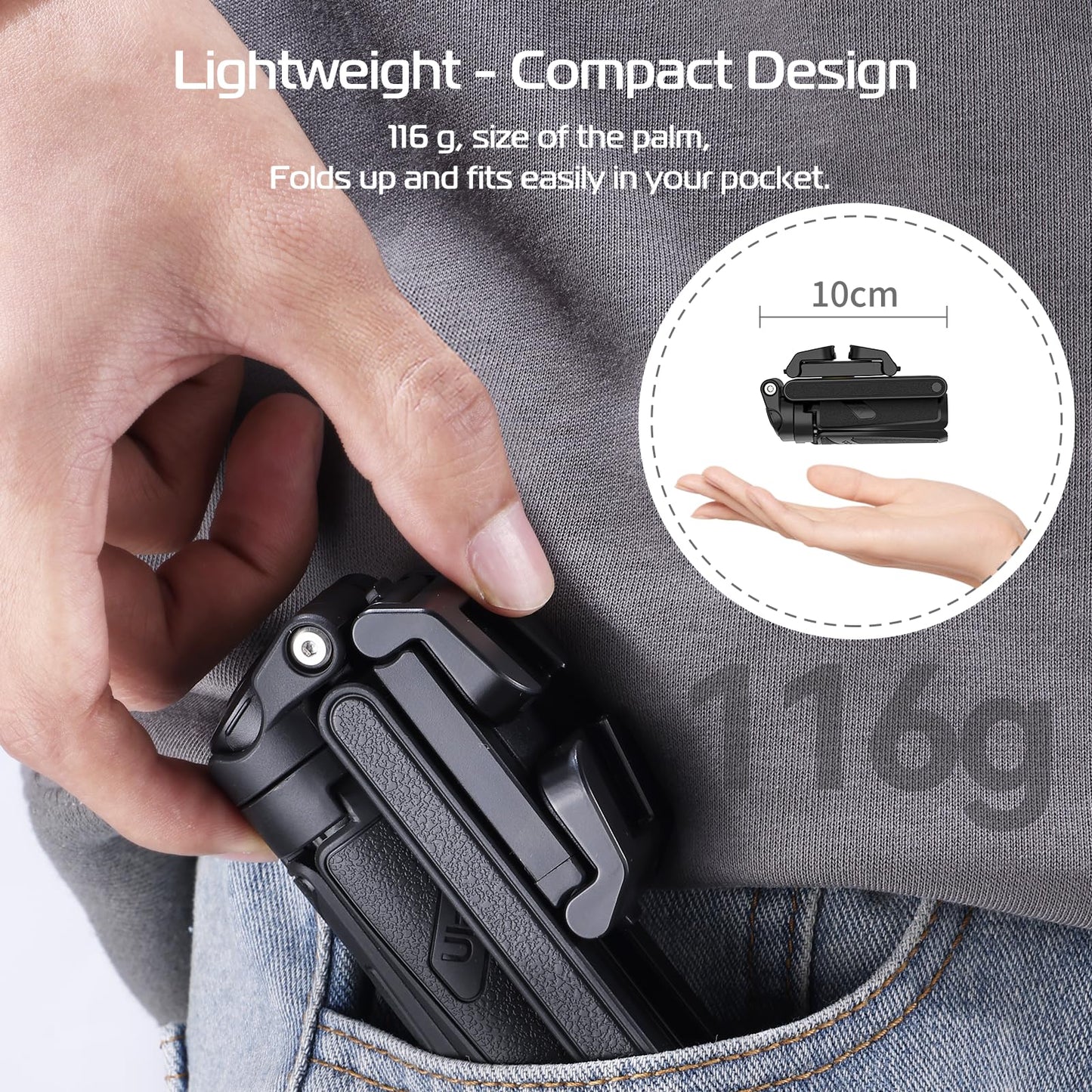 š„2025 NEW SALE - 49% OFFš„Extendable Grip Phone Tripod with Detachable Remote (Pocket Size)
