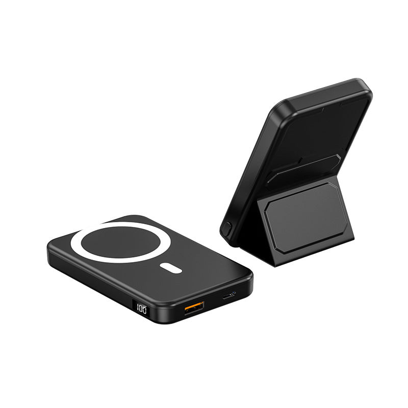 ✨ Mini Foldable Wireless Magnetic Power Bank with Stand! 🧲📱