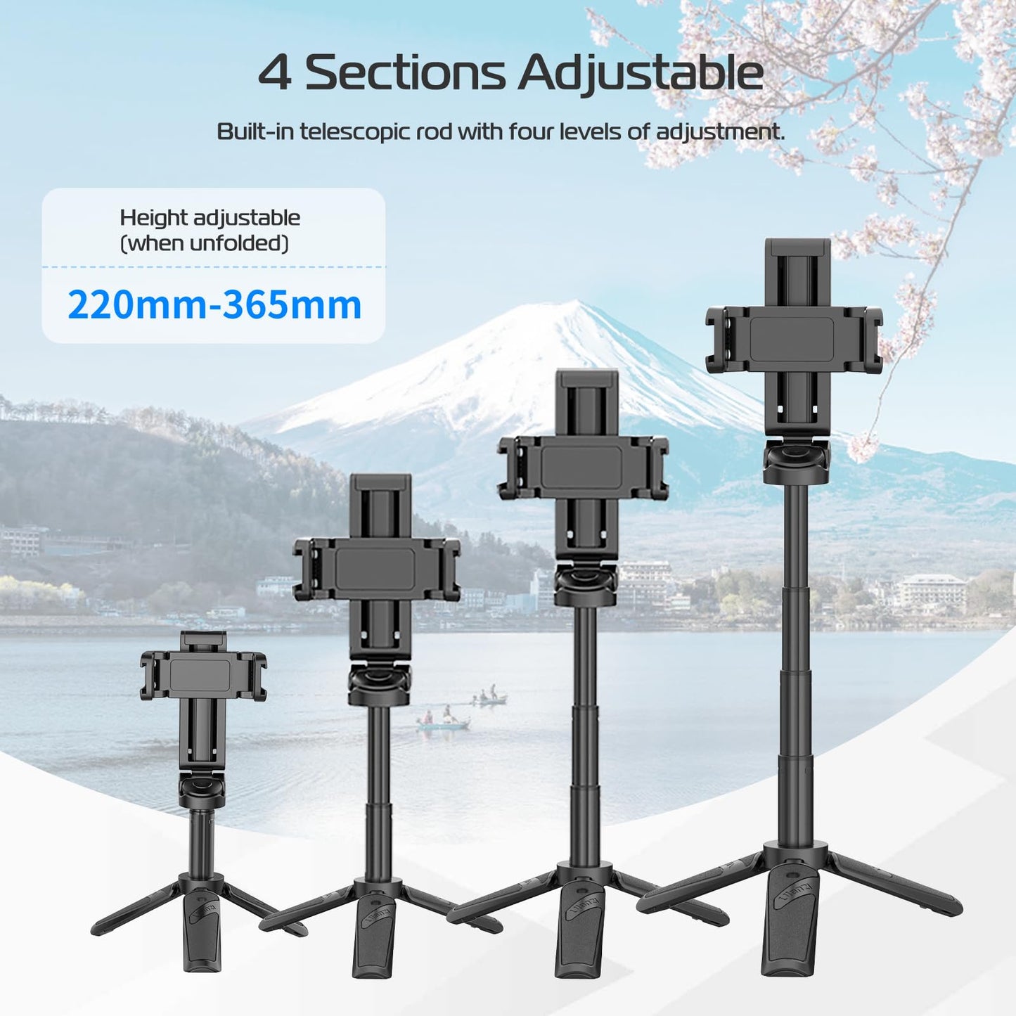 š„2025 NEW SALE - 49% OFFš„Extendable Grip Phone Tripod with Detachable Remote (Pocket Size)