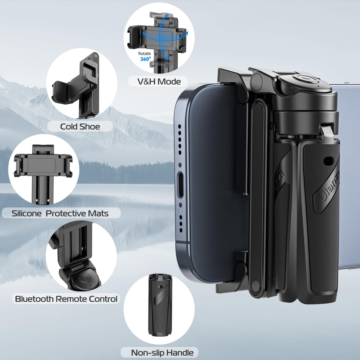 š„2025 NEW SALE - 49% OFFš„Extendable Grip Phone Tripod with Detachable Remote (Pocket Size)