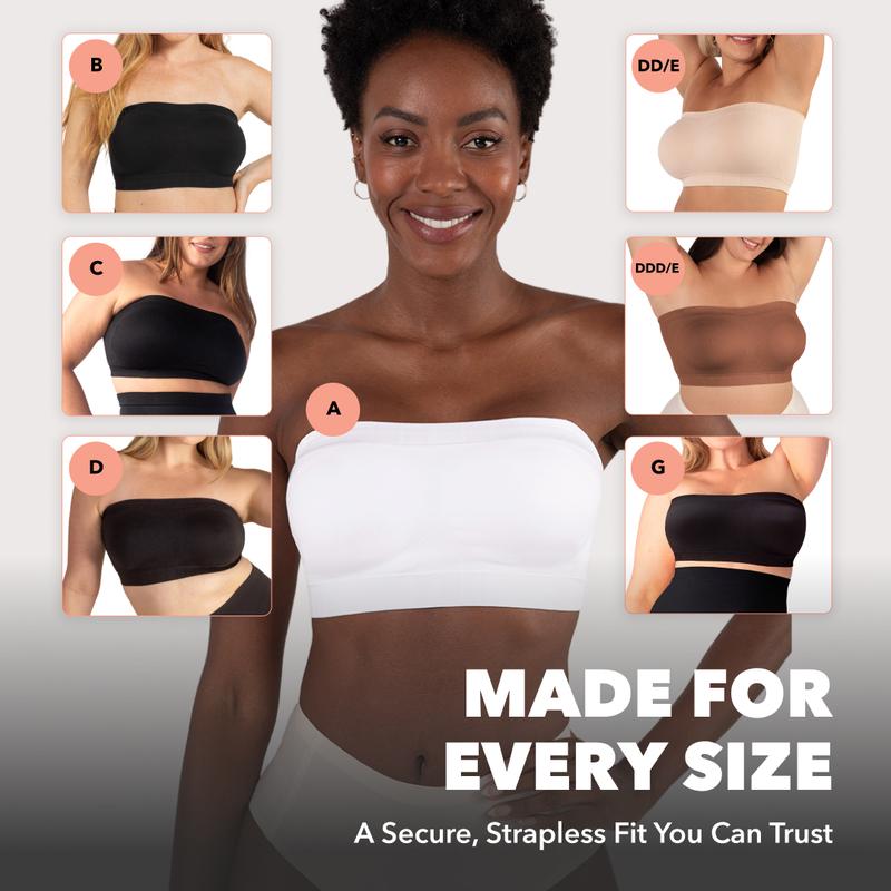 ⛱️Last Day Special Price!!🤩No-Slip Convertible Bandeau – 3-Way Wear, Wire-Free & Trusted by 50K+ Women👙🇬🇧1