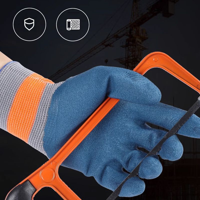 Wear-resistant rubber work glove