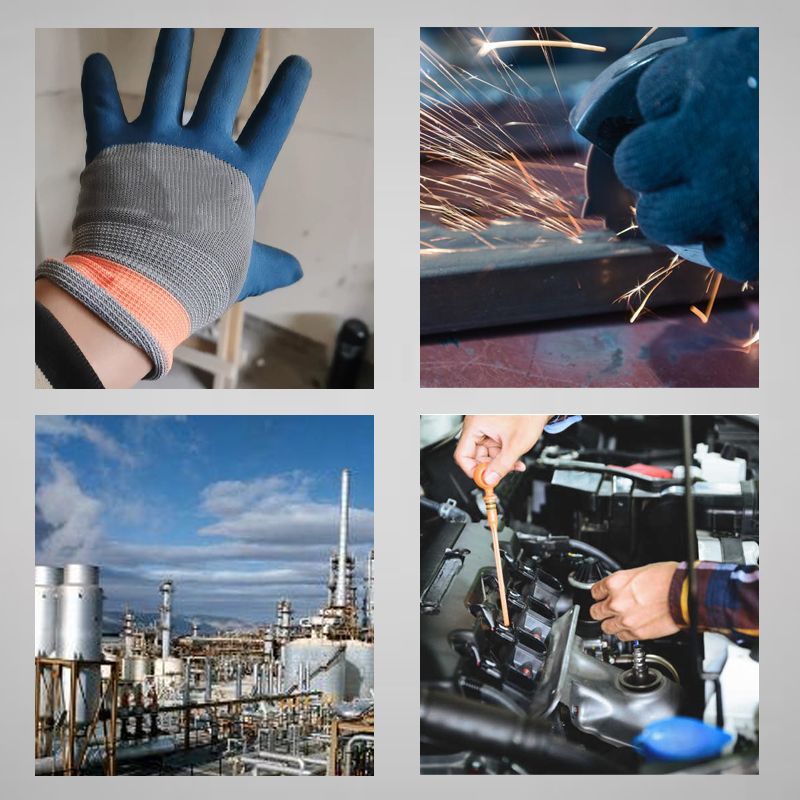 Wear-resistant rubber work glove