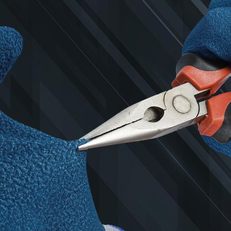 Wear-resistant rubber work glove