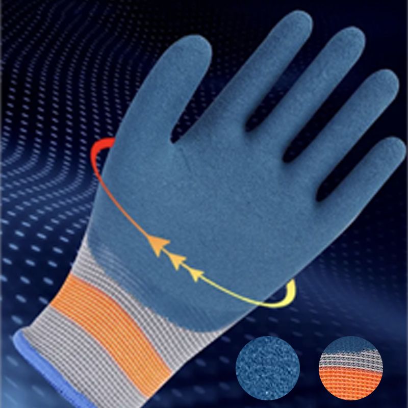 Wear-resistant rubber work glove