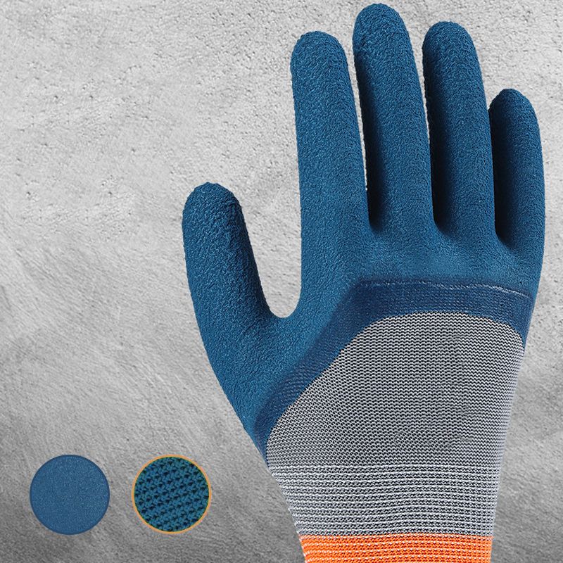 Wear-resistant rubber work glove