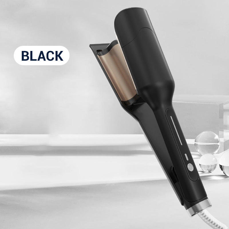 💇♀️🔥 Hair Crimper & Curling Wand for Beach Waves with Ionic Technology, Dual Voltage & Lightweight Design, Reducing Frizz & Damage, Perfect for Travel