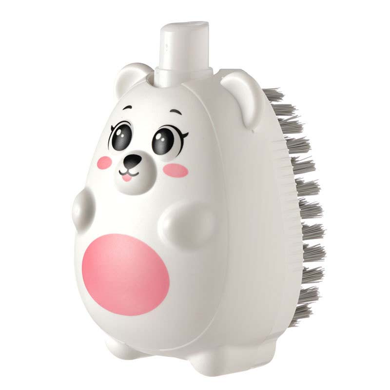 Laundry and Shoe Brush with Built-in Spray