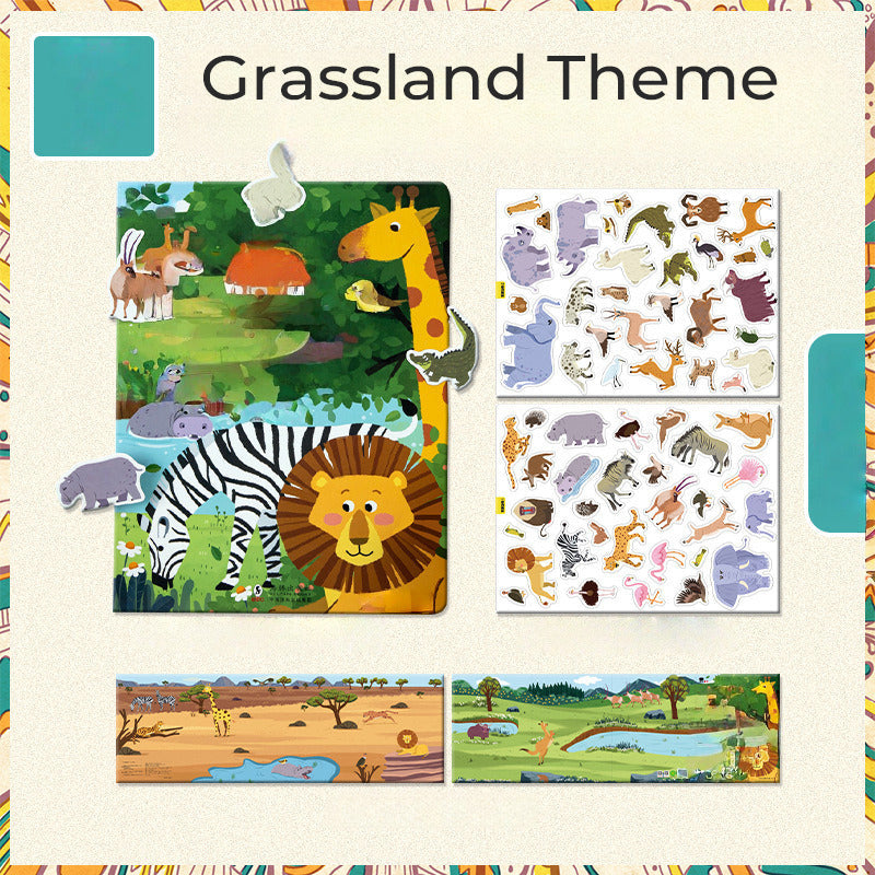 Children’s Educational Magnetic Reusable Sticker Book