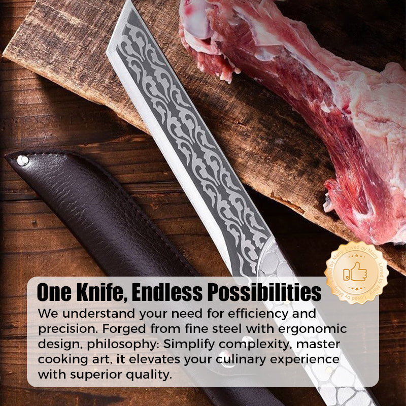 Multi-Functional Full-Tang Knife with Sheath