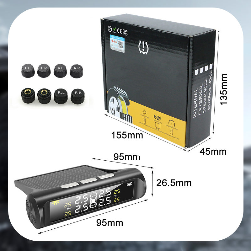 šSolar Real-Time Four-Wheel Display Tire Pressure Monitor