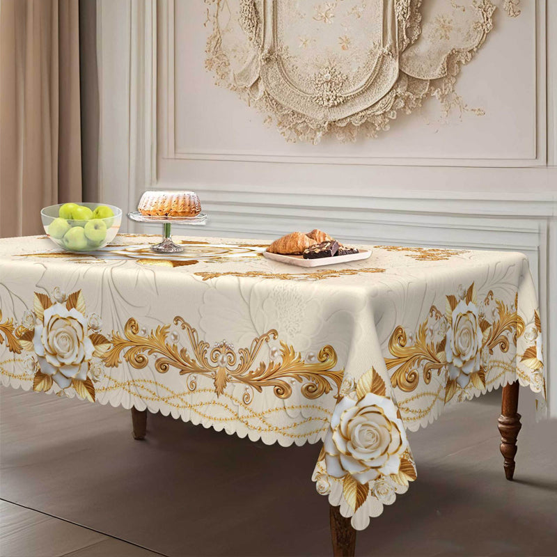 ✨🔥Waterproof Gold Rose Tablecloth🌸