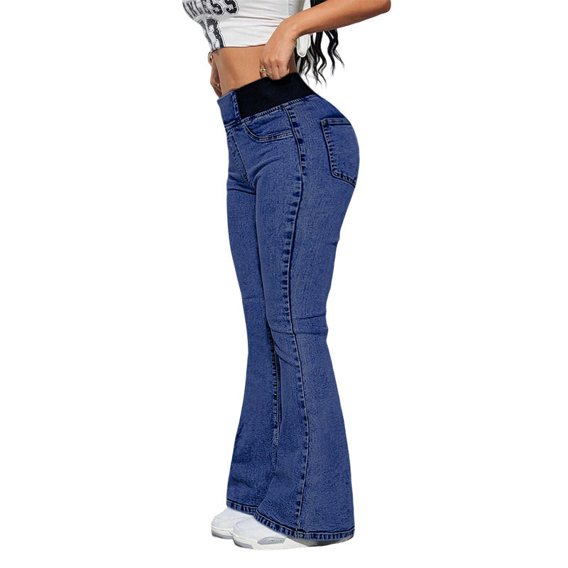 ๐ 50% OFF !! โณ Women's High-Waist Stretch Flare Denim Jeans โ Slim Through Hips, Flares at Knee for a Leg-Lengthening Look ๐โจ