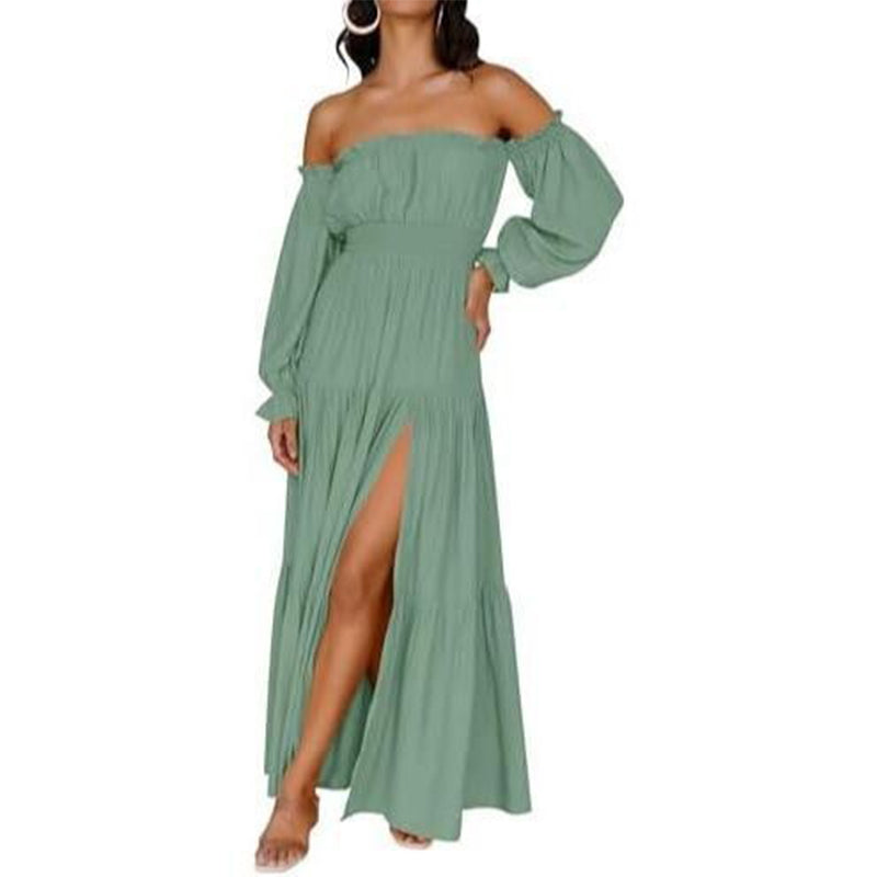 ๐ฅณ2026 HOT SALE๐ฅณ๐50K+ SOLD!๐ต ๐๏ธ50% OFF! Women's Off-Shoulder High-Waist Dress โ Elegant & comfortable! Gentle support stays in place, flattering high waist. Perfect for summer gatherings or holidays. ๐ธโ๏ธ