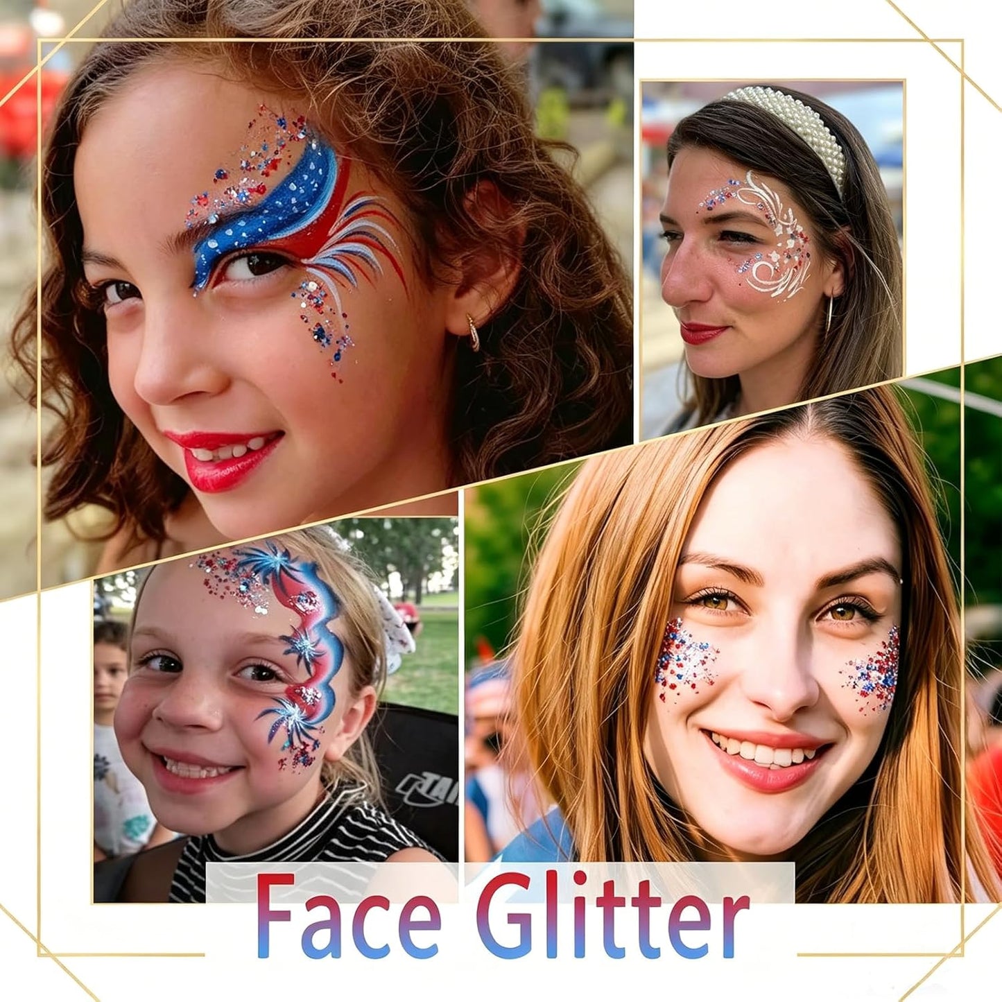 ๐ LIMITED-TIME 50% OFF! โจ Patriotic Glitter Stick โ Red White Blue, Twist-Up, Multi-Use ๐