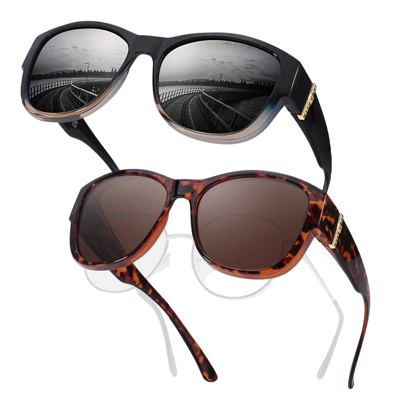🕶️👓 50% OFF! Attention, glasses wearers: these oversized sunglasses slide right over your own glasses and make you look like a movie star—no expensive clip-ons, no fiddling with lenses!