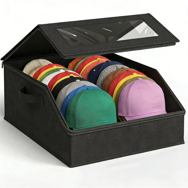 📢📢 50% OFF ⏰Stackable Hat Storage Box with Clear Window