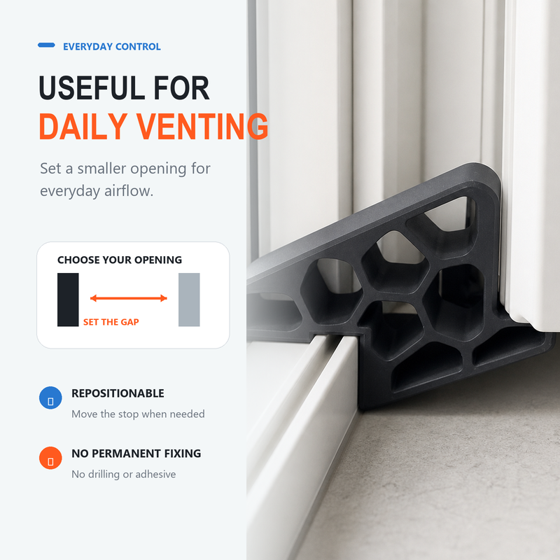 📢📢50% OFF !! ⏰🎁🚪✨ Less Slamming--Secure Track Door Stop