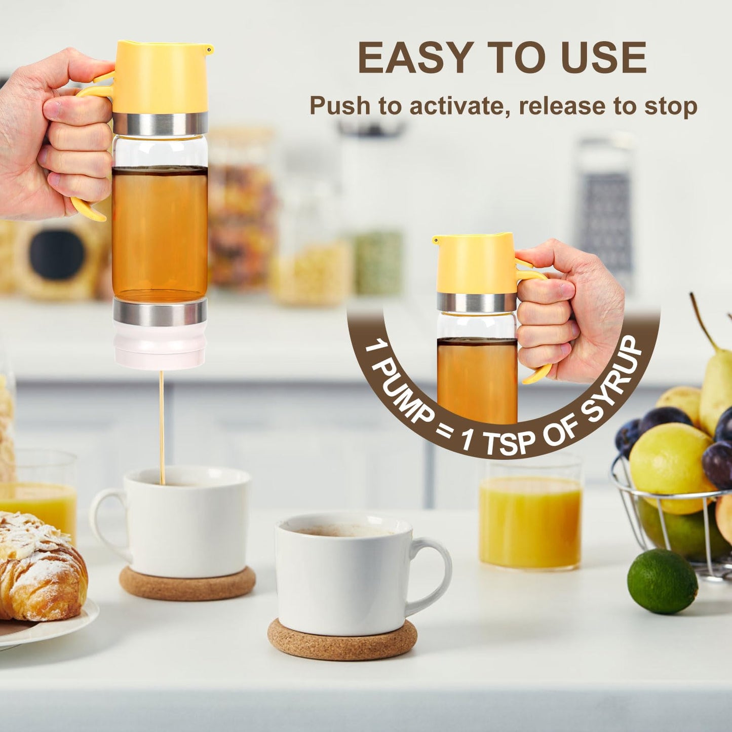 💥LAST DAY SALE 60% OFF🍯✨9oz No-Drip Glass Honey & Syrup Dispenser