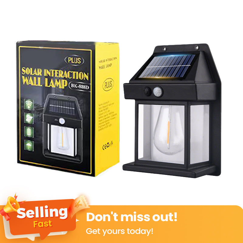 ✨ 50% OFF! 🏡 Solar Tungsten Wall Light – Auto-on, warm glow & wire-free ✨