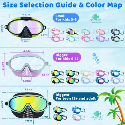 ⏳LAST DAY SALE ONLY $29.99!!🔥Vvinca Kids’ Anti-Choke Swim Goggles🥽UV Protection • Anti-Fog • Shatterproof Lenses • With Nose Cover🏊‍♀️✨Perfect for Swimming Lessons, Beach & Summer Holidays ☀️🇬🇧