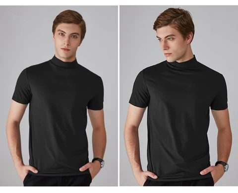 🔈🔈2026 Hot Sale - 50% OFF🎁High Neck Slim Fit T-shirt for Men