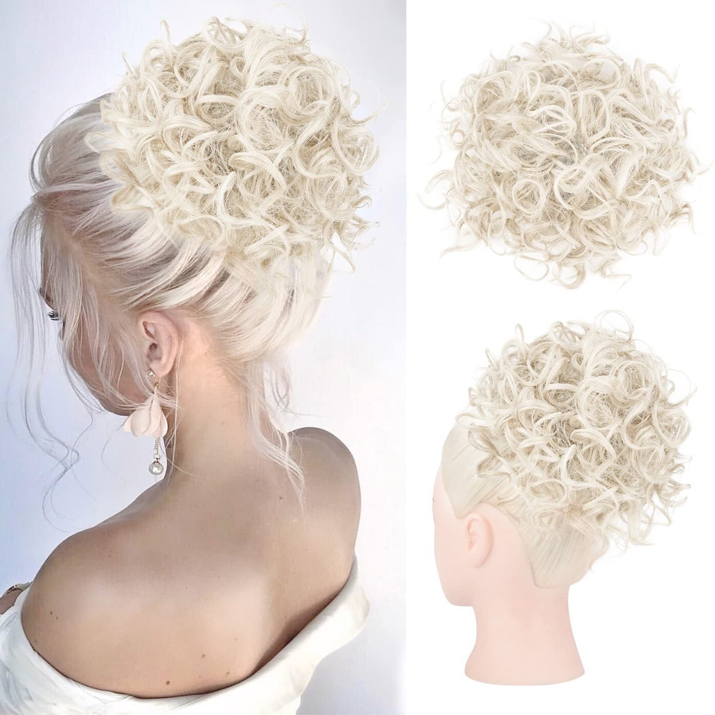 ⏳Limited-time 50% off⏰Elastic Drawstring Loose Short Curly Bun