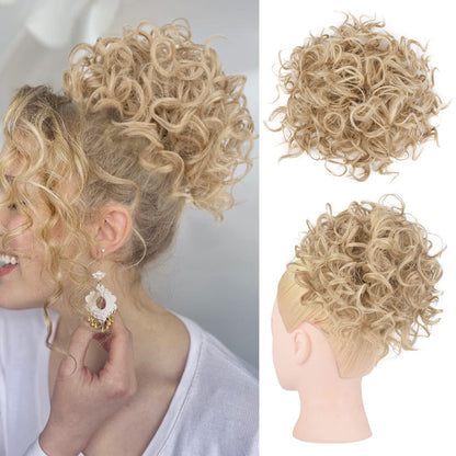⏳Limited-time 50% off⏰Elastic Drawstring Loose Short Curly Bun