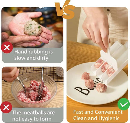 🍖 Creative Triple Meatball Maker – 3-in-1 Non-Stick Meatball Shaper Tool for Easy Kitchen Prep