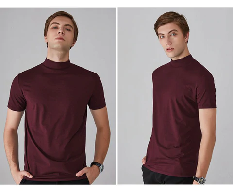 🔈🔈2026 Hot Sale - 50% OFF🎁High Neck Slim Fit T-shirt for Men