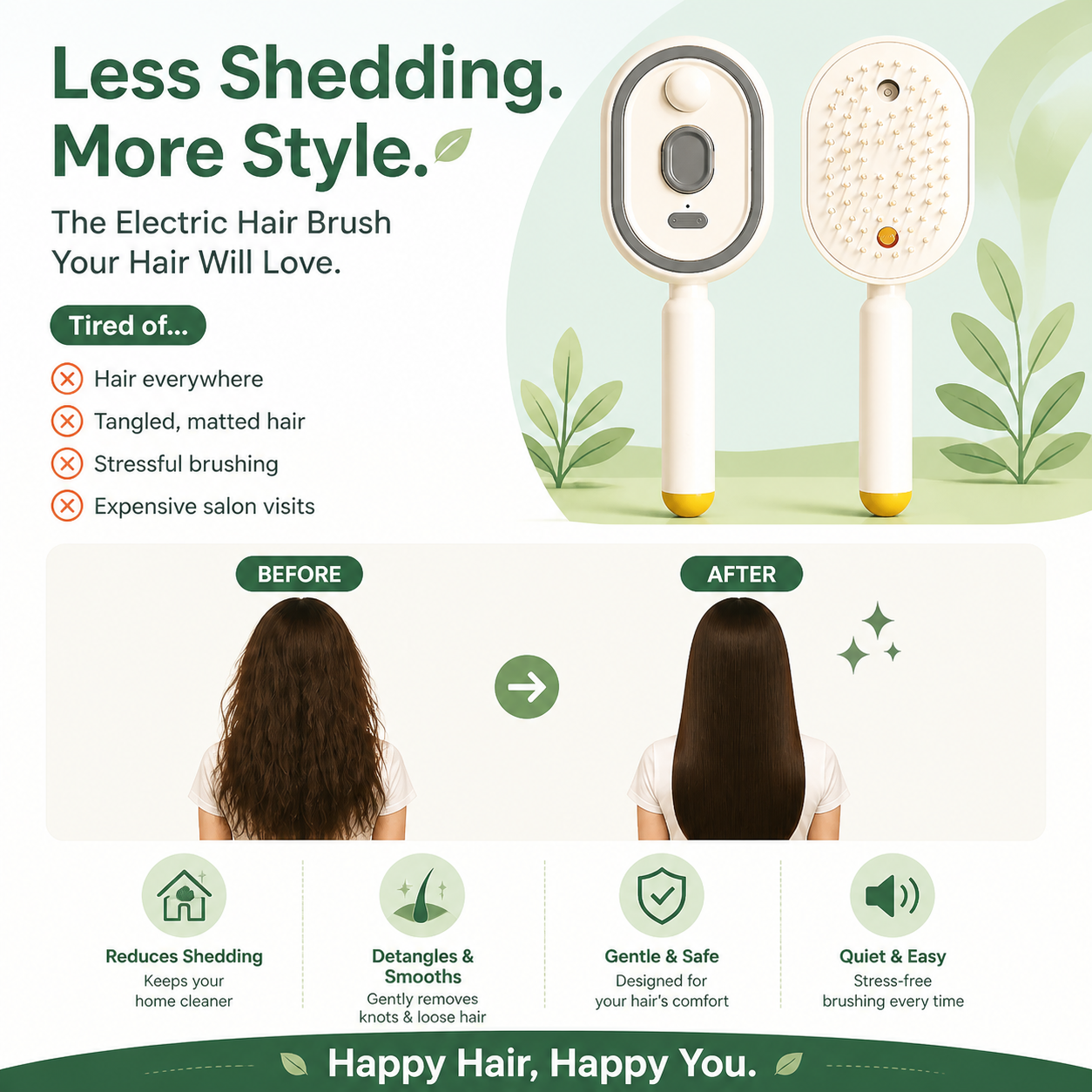 💗LAST DAY SALE 49% OFF⚡Moisture Spray Hair Massage Comb