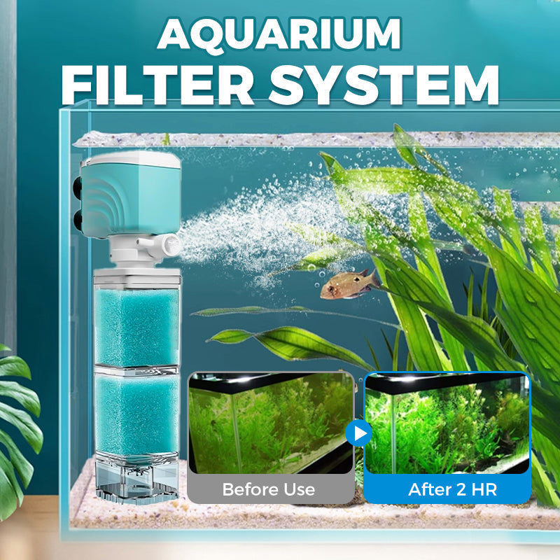 ⏰50% off Final Day⏰ Automatic Aquarium Filter System – Multi-Stage, Ultra-Quiet, Plug & Play 🐠
