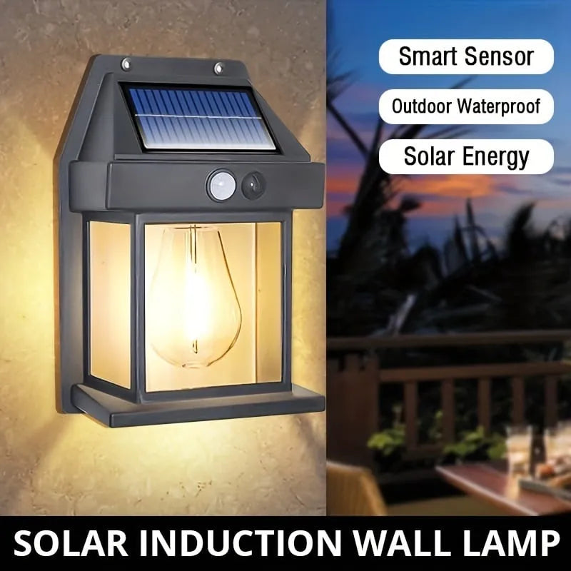 ✨ 50% OFF! 🏡 Solar Tungsten Wall Light – Auto-on, warm glow & wire-free ✨