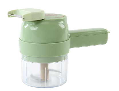 🔥Hot Sale 50% OFF🔥 4-in-1 Cordless Veggie Cutter Set – USB Rechargeable, for Garlic Ginger Chili 🧄
