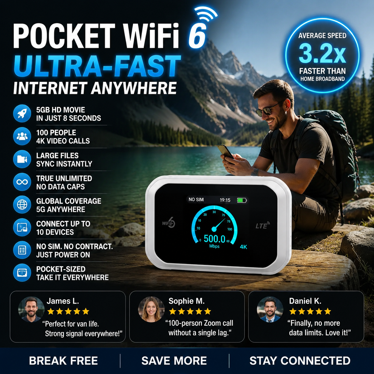 🔥New Hot Selling📶Mobile hotspot with full Wi-Fi coverage