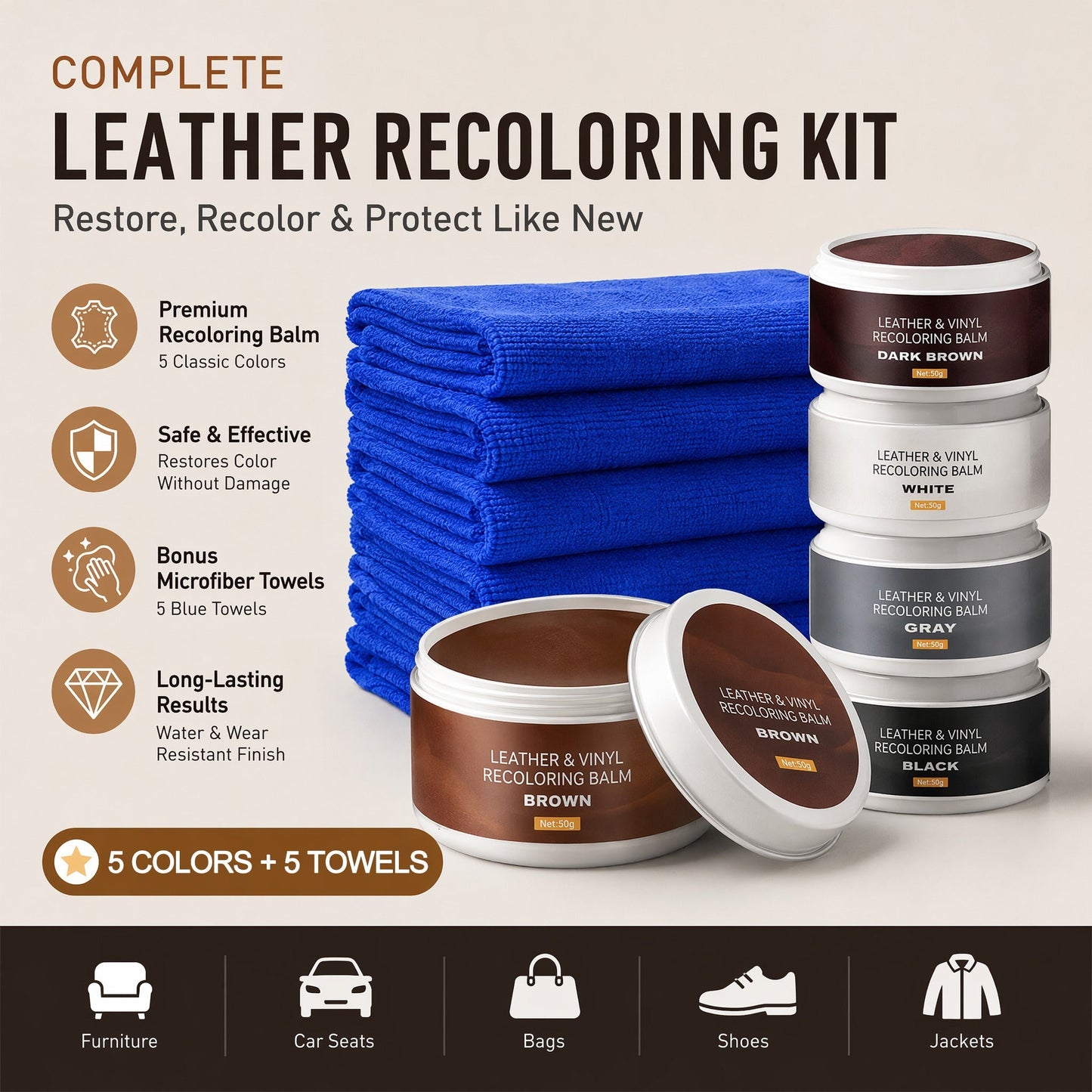 🥳2026 HOT SALE🥳💞50K+ SOLD!🛋️✨ 50% OFF! Leather Repair Paste – Fills scratches & scuffs, restores texture. Available in multiple colours. Save your favourite sofa! 💺🛡️-B