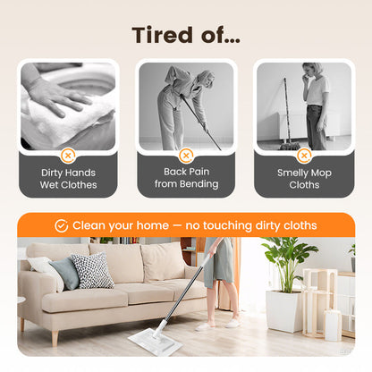 💦Last Day Sales 50% OFF🧹Disposable Dust Mop with 4 Reusable Cloths