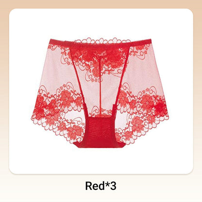💥Hot Sale 50%OFF😍Women's Hand-Crocheted Lace High-Rise Boxer Briefs