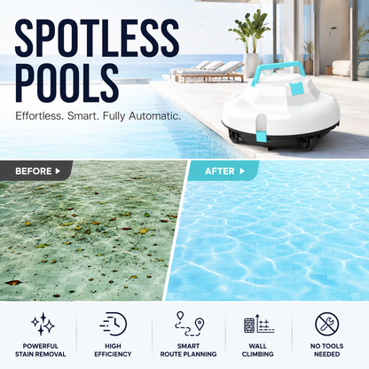🤖New arrival 50% OFF!🌊Pool Cleaning Robot | Cordless · Powerful Suction · Smart Navigation · One-Touch Start · Easy-to-Remove Filter Basket🏖️