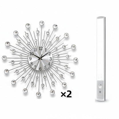 ✨🕰️ Creative Rhinestone Wall Clock – Silent, Minimalist Luxury for Living Room, Dining & Entryway! 💎🏡
