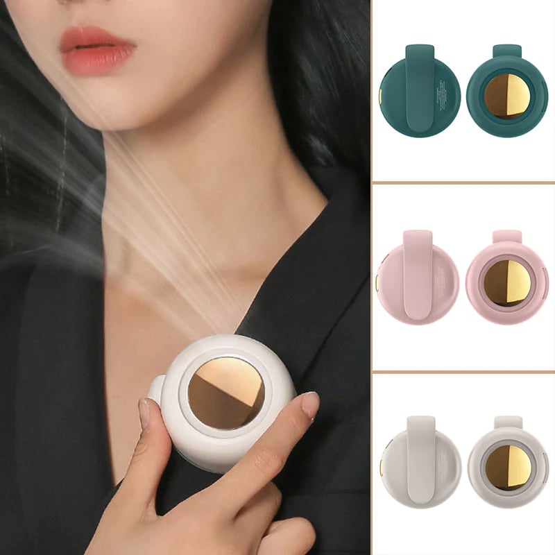 ⏳Summer Hot Sale!!💞50K+ SOLD!💨2-in-1 Wearable Fan – Instantly Cools You by Up to 10°C | 24H Quiet Hands-Free Airflow🌀🌿