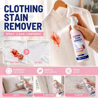 Powerful Fabric Stain Eraser Spray – No Harsh Chemicals, Safe for Sensitive Skin – Eliminates Old, Set-in Stains on Shirts, Pants, Linens