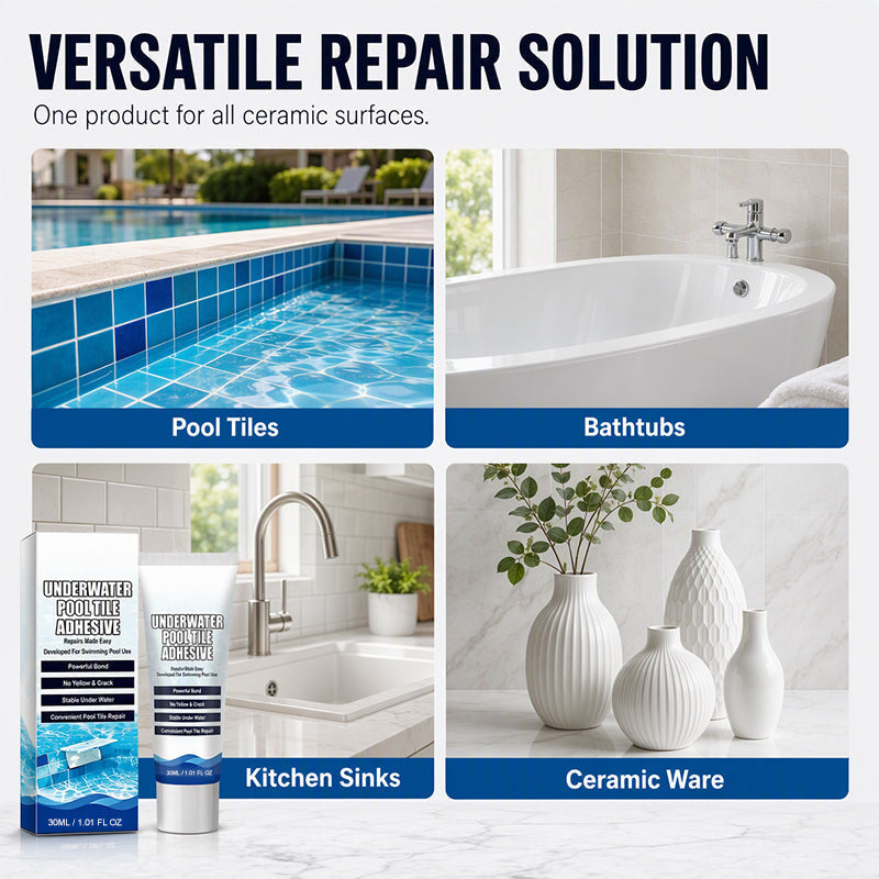 ⏳Time-Limited Special ⏰High Strength Underwater Pool Tile Adhesive