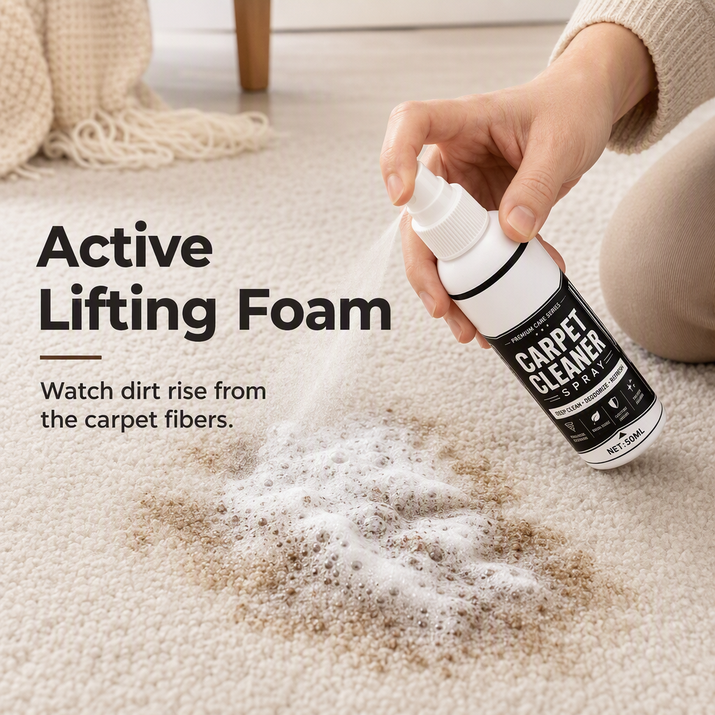 ✨🧽 Deep Cleaning Carpet Cleaner Spray – Lifts Stains & Odors, Fast-Dry, No Rinse! 🏠💨