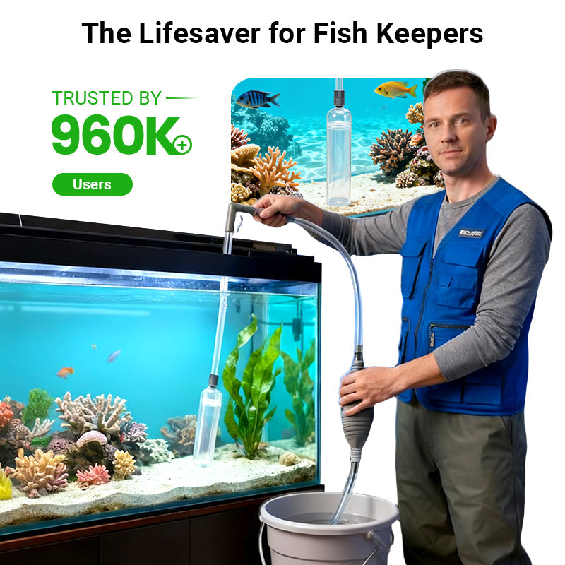 🐠 49% OFF LIMITED STOCK! ✨ Aquarium Vacuum Cleaner with Siphon - Gravel Filter & Flow Control for Effortless Water Change & Tank Maintenance 💦🌿