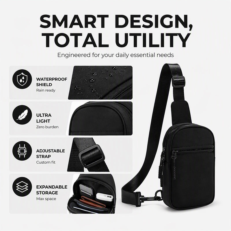 🎒50% OFF NOW ! ✨Upgraded 2.0 Travel Sling Bag | Anti-Theft, 500D Nylon, RFID Protection — Limited Time 50% Off