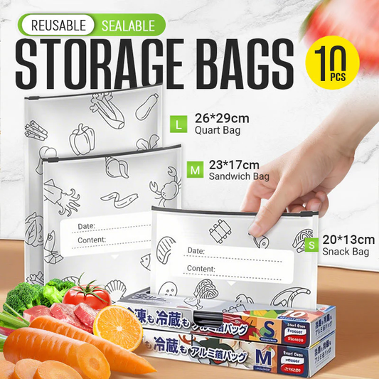 💥 BUY 3 GET 2 FREE! 🥡 Reusable Aluminum Foil Sealable Storage Bags – Eco-Friendly & Convenient ✨