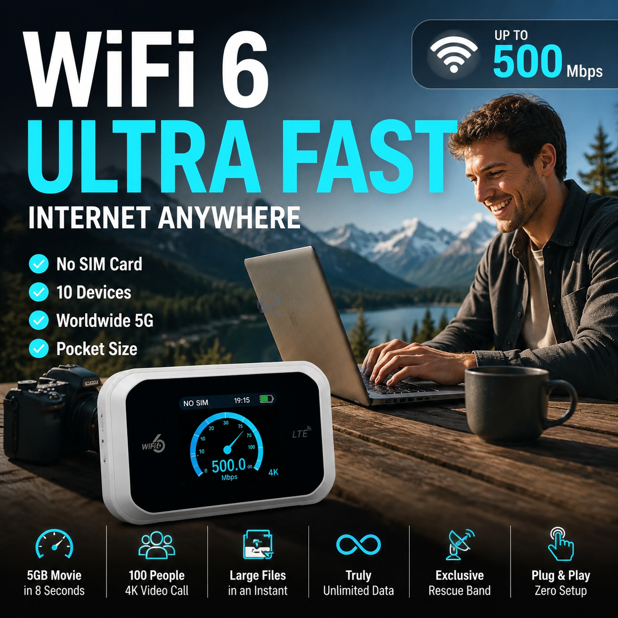 🔥New Hot Selling📶Mobile hotspot with full Wi-Fi coverage